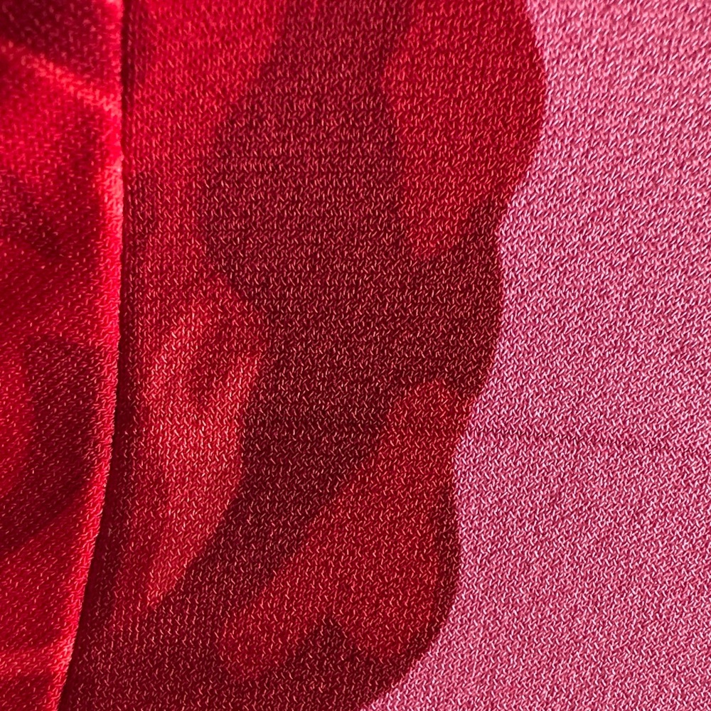 Pink and Red Rose Print Turtleneck Top - Picture 9 of 9